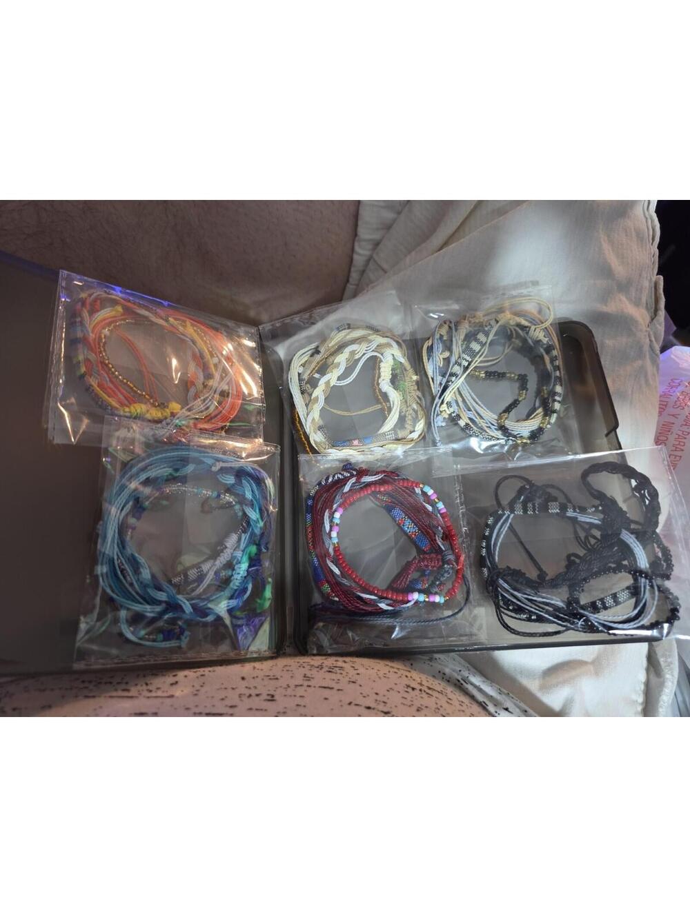 24 Pieces Ankle String Unisex Bracelets Surfer Wave Boho Bracelet Adjustable